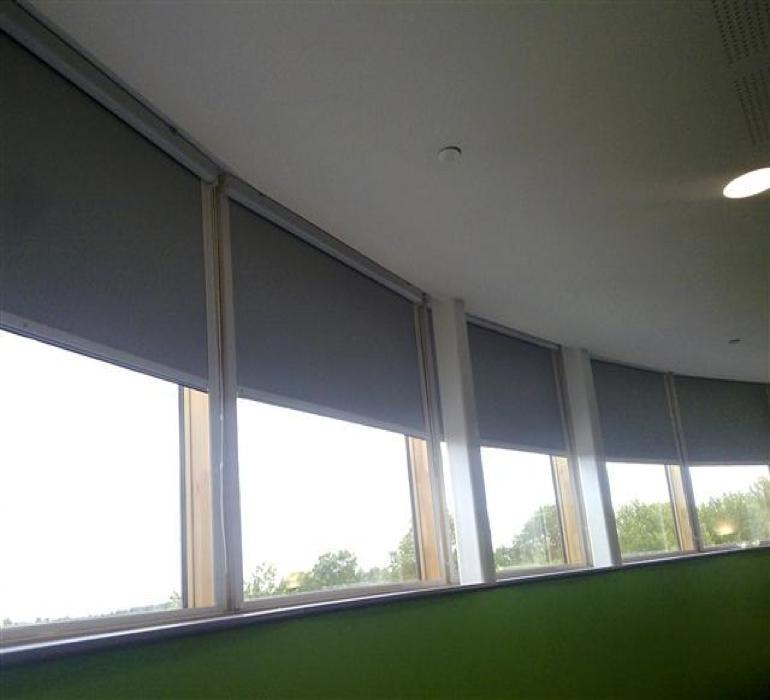 Cassette roller blinds in a studio