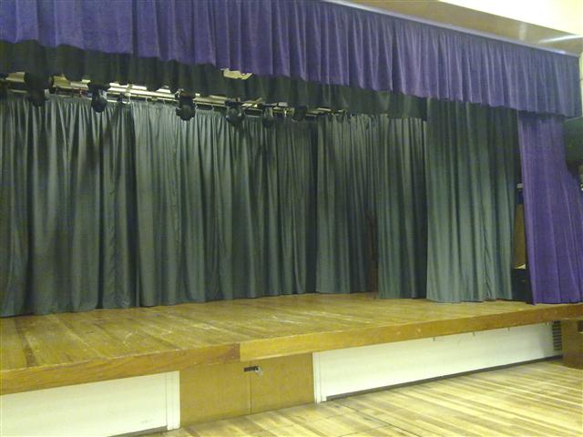 Stage Curtains in purple and grey